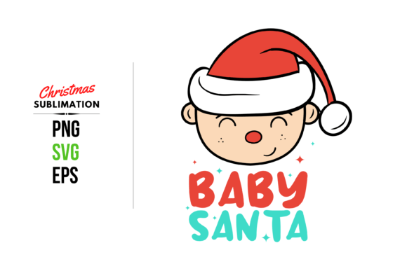 Baby Santa Christmas SVG Design for Festive Illustrations