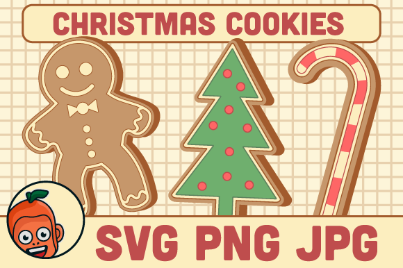 Christmas Cookies - Gingerbread Man SVG for Illustrations