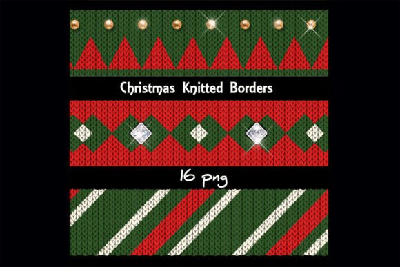 Christmas Knitted Borders: Warm Illustrations for Seasonal Branding