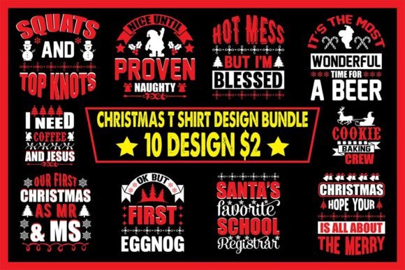 Christmas T Shirt Design Bundle: Premium T-Shirt Designs for Holiday Campaigns