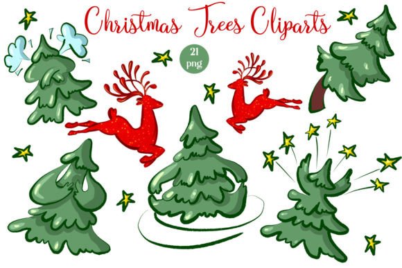 Christmas Tree Clipart Winter Christmas for Modern Illustrations