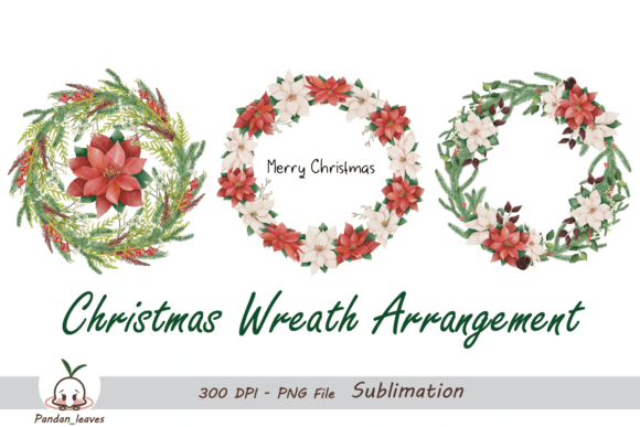 Christmas Wreath Arrangement Set 1: Premium Illustrations for Seasonal Branding