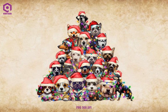 Dog Christmas Tree Lights: A Designer's Review of Festive Illustrations