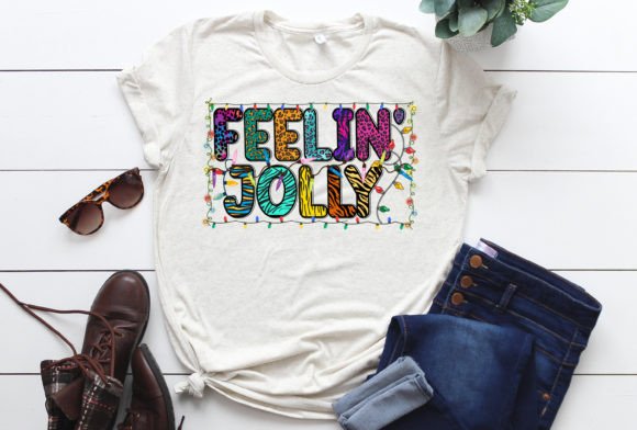 Feelin Jolly, Christmas Sublimation for T-Shirt Designs and Branding