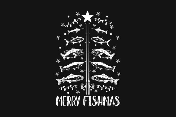 Fishing Christmas SVG Sublimation for T-Shirt Designs