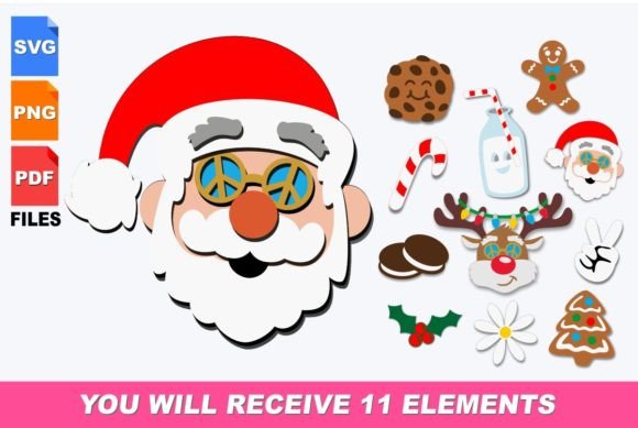 Groovy Christmas 3D SVG Bundle for Crafts & Web Design