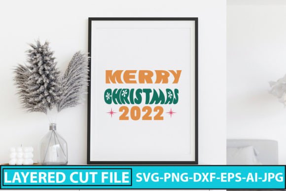 Merry Christmas 2022 Retro SVG for Crafts and Content