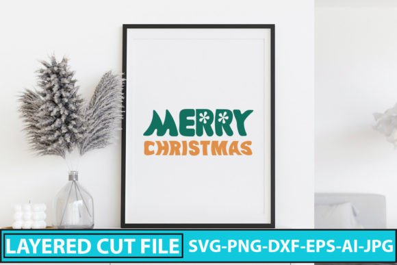 Merry Christmas Retro SVG for Crafts and Blog Graphics