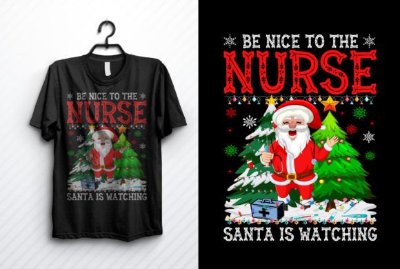 Nurse Christmas T-shirt Design for Modern T-Shirt Designs