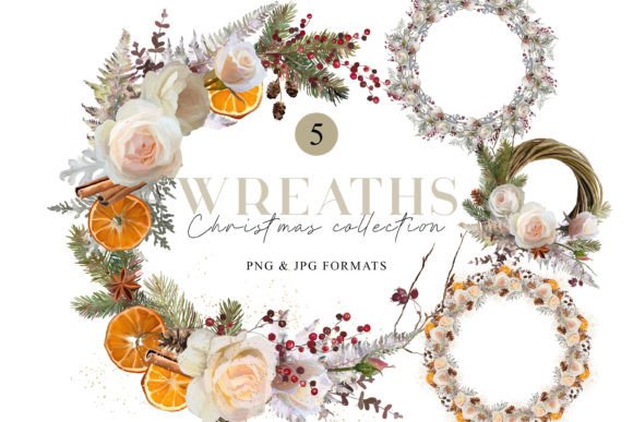 Wedding Wreaths Rose Flowers: Premium Illustrations for Modern Brands